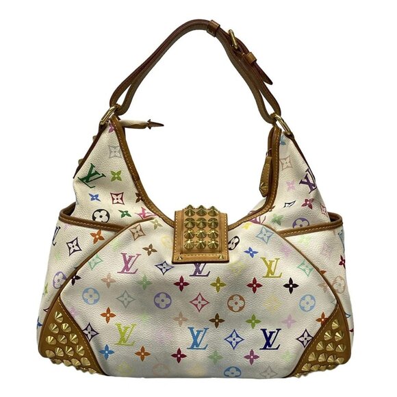 Auth LOUIS VUITTON Chrissie MM M40311 Blanc Monogram Multicolore SP2100 - Picture 2 of 16